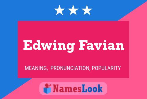 Edwing Favian Name Poster