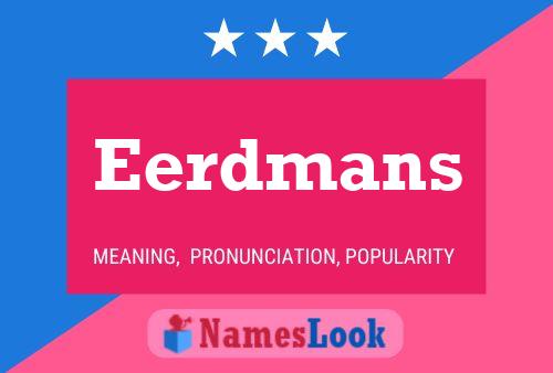 Eerdmans Name Poster