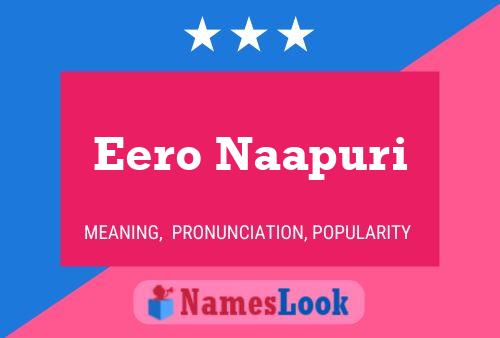 Eero Naapuri Name Poster