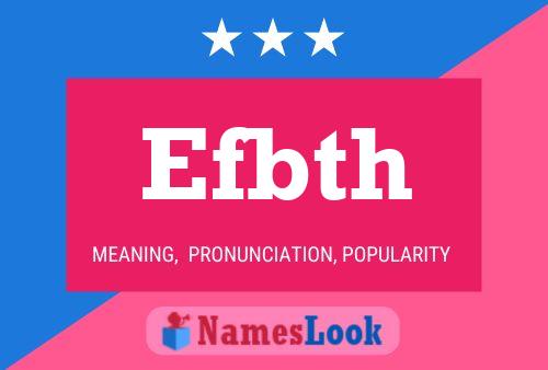 Efbth Name Poster