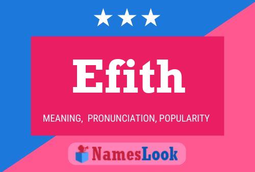 Efith Name Poster