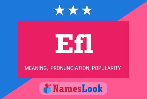 Efl Name Poster