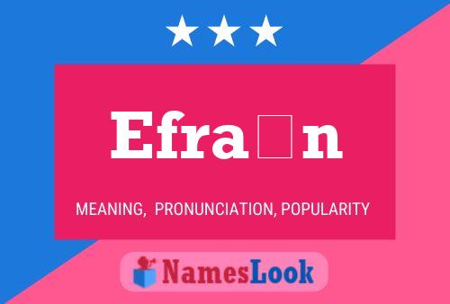 Efraín Name Poster