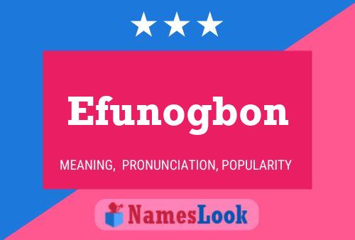 Efunogbon Name Poster