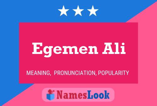 Egemen Ali Name Poster