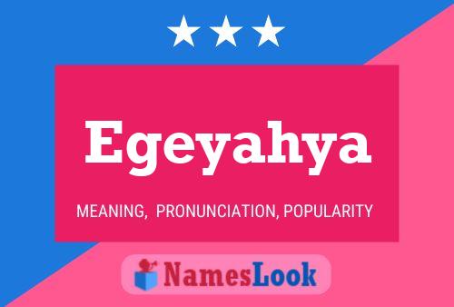 Egeyahya Name Poster