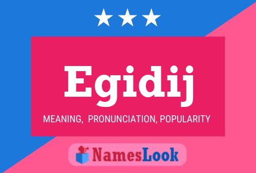 Egidij Name Poster