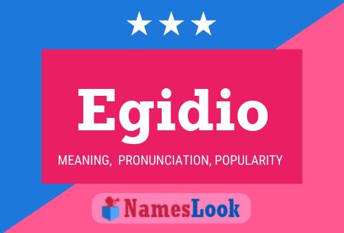 Egidio Name Poster