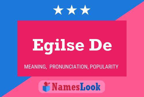 Egilse De Name Poster