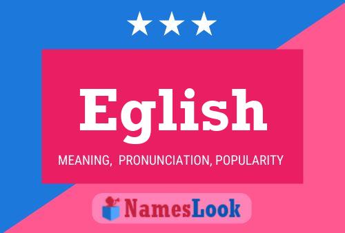 Eglish Name Poster