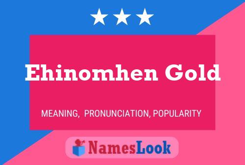 Ehinomhen Gold Name Poster