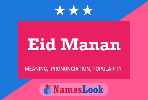 Eid Manan Name Poster