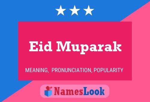 Eid Muparak Name Poster