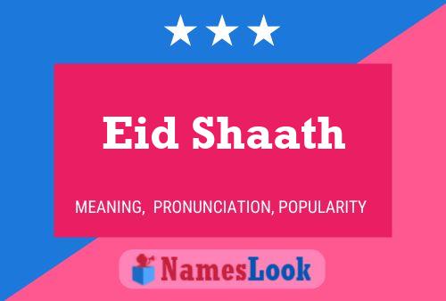 Eid Shaath Name Poster