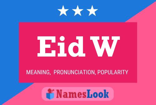 Eid W Name Poster