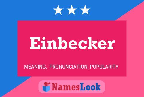 Einbecker Name Poster