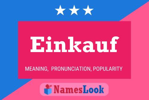 Einkauf Name Poster