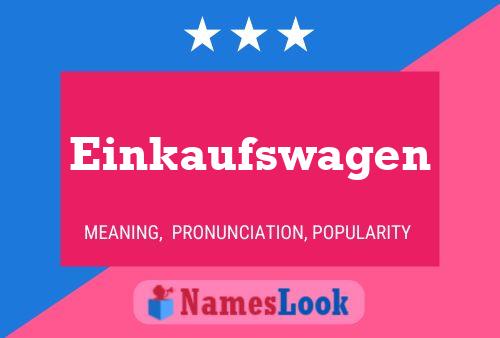 Einkaufswagen Name Poster