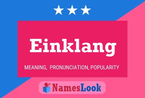 Einklang Name Poster