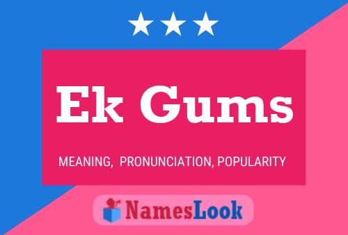 Ek Gums Name Poster