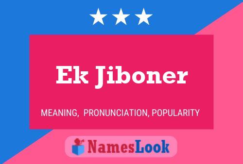 Ek Jiboner Name Poster