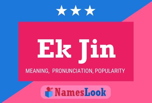 Ek Jin Name Poster