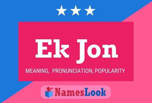 Ek Jon Name Poster