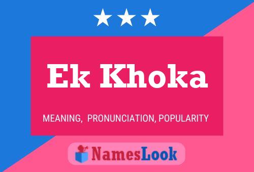 Ek Khoka Name Poster