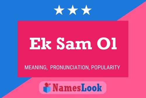 Ek Sam Ol Name Poster