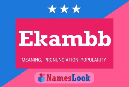 Ekambb Name Poster