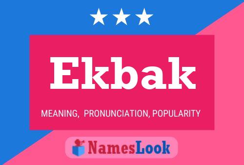 Ekbak Name Poster