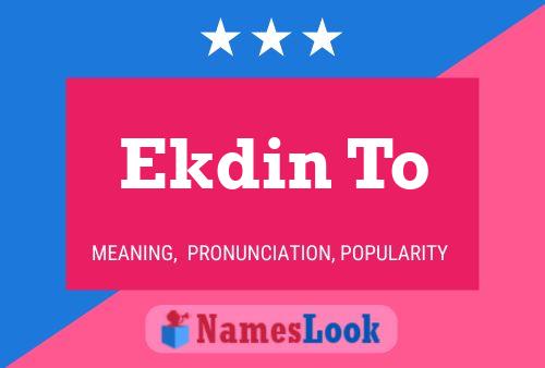 Ekdin To Name Poster