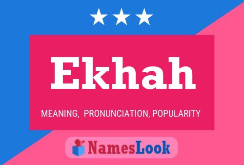 Ekhah Name Poster