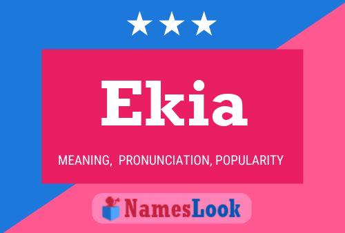 Ekia Name Poster