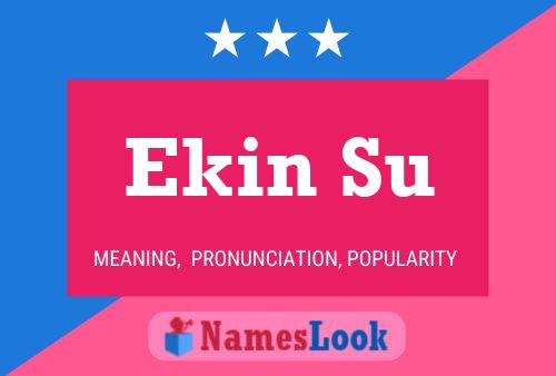 Ekin Su Name Poster