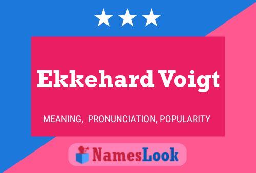 Ekkehard Voigt Name Poster