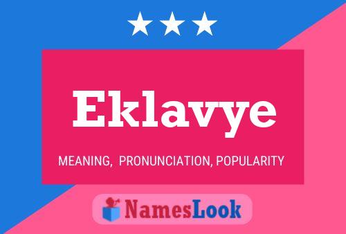 Eklavye Name Poster