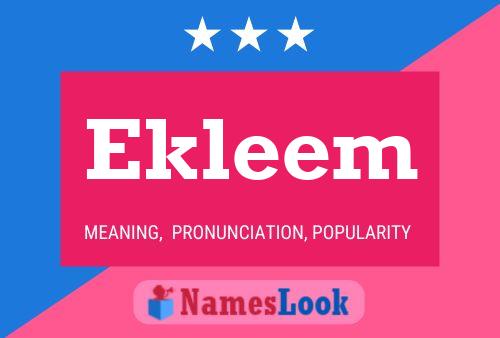 Ekleem Name Poster