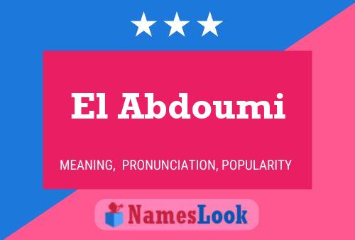 El Abdoumi Name Poster