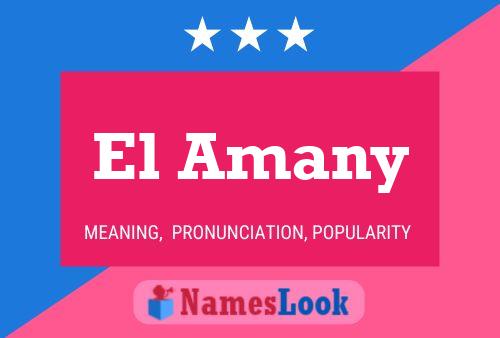 El Amany Name Poster