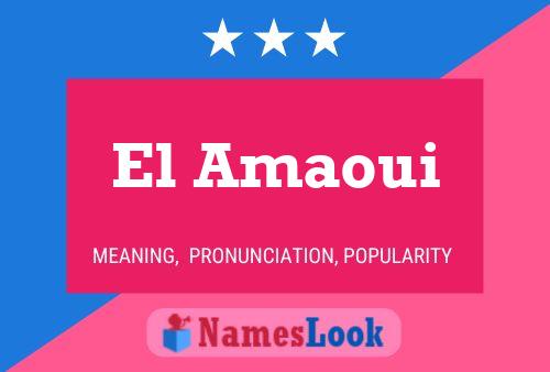 El Amaoui Name Poster