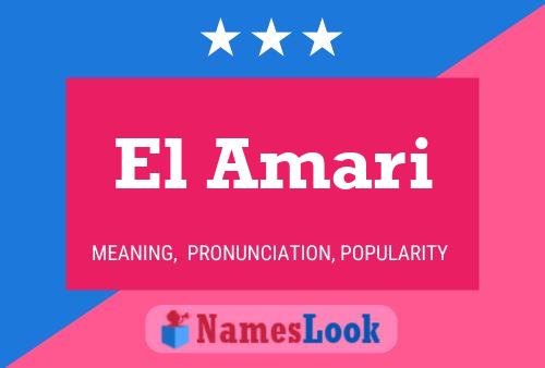 El Amari Name Poster