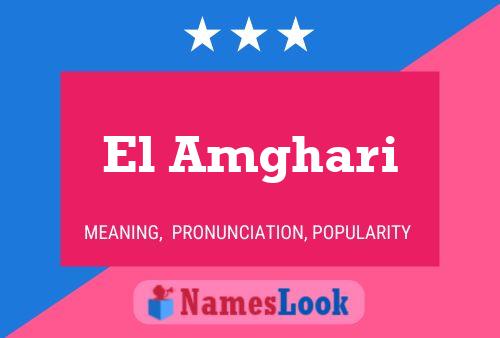 El Amghari Name Poster