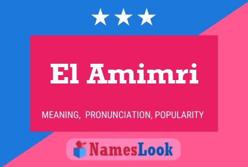 El Amimri Name Poster