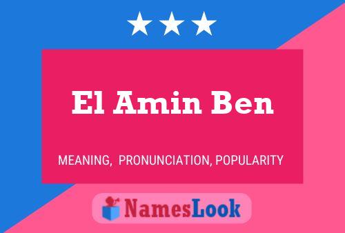 El Amin Ben Name Poster