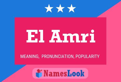 El Amri Name Poster