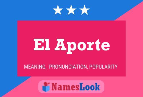 El Aporte Name Poster