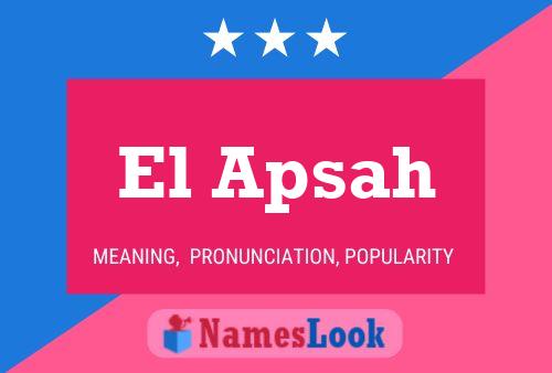 El Apsah Name Poster