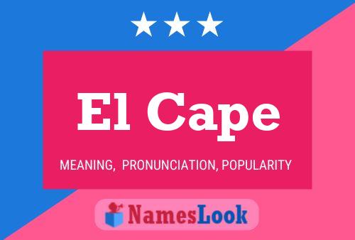 El Cape Name Poster