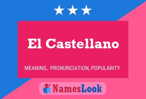 El Castellano Name Poster